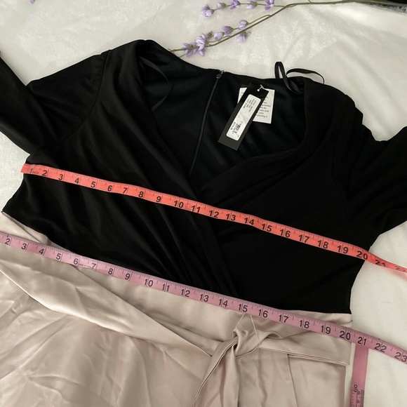 NWT XSCAPE [ PLUS Size‎ 16W] 3/4 Sleeve Satin Ball Gown in Black - Picture 12 of 12